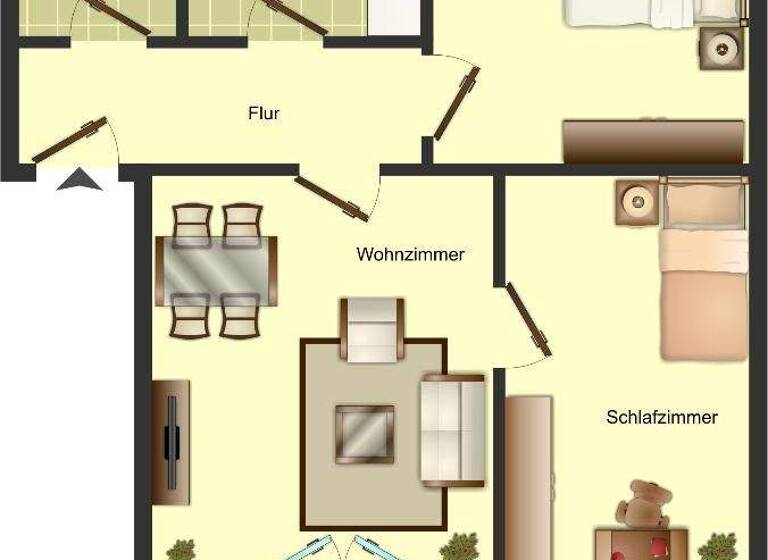 Wohnung zur Miete 539 € 3 Zimmer 62,1 m² EG frei ab 10.03.2026 An der Landwehr 18 Innenstadt Minden 32429