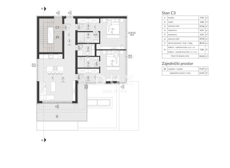 Wohnung zum Kauf 520.000 € 3 Zimmer 3. Geschoss Medulin 52203