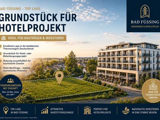 Gewerbegrundstück zum Kauf 990.000 € 3.203 m² Grundstück Bad Füssing Bad Füssing 94072