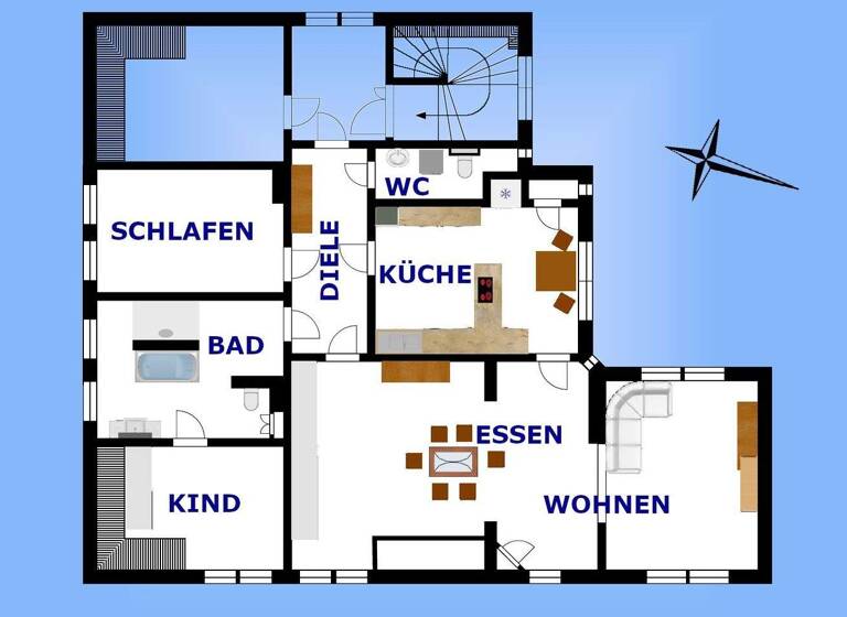 Wohnung zur Miete 650 € 3 Zimmer 126,6 m² 2. Geschoss Reichenbacher Straße 125 Greiz 07973