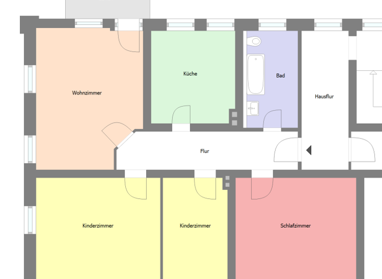 Wohnung zur Miete 595 € 4 Zimmer 118,7 m² 1. Geschoss Zittau 02763
