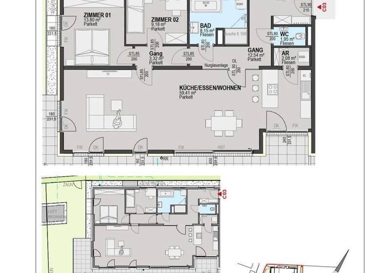 Wohnung zum Kauf 955.000 € 3 Zimmer 110,4 m² Waltendorf Graz 8010