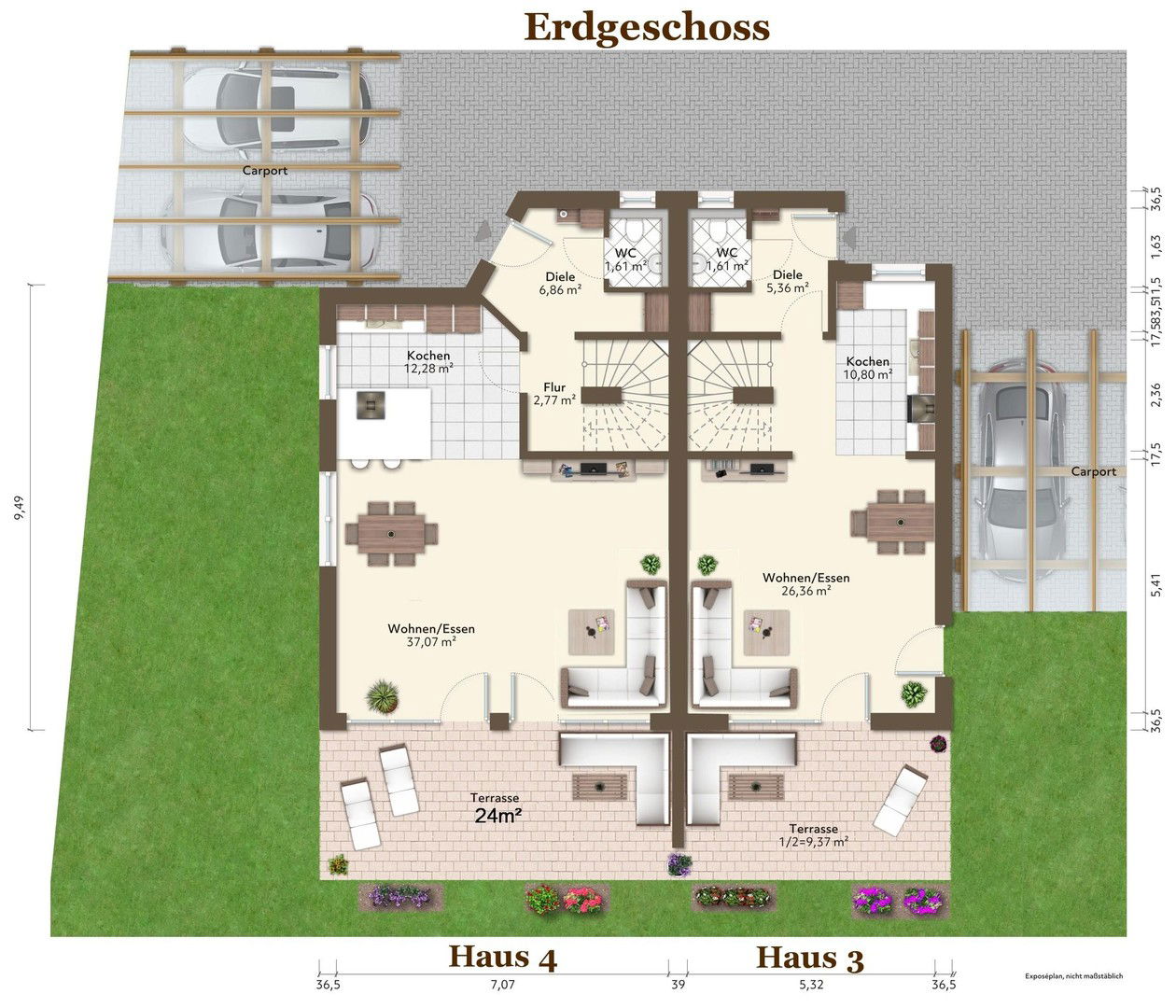 Doppelhaushälfte zum Kauf provisionsfrei 1.390.000 € 6 Zimmer 180 m²<br/>Wohnfläche 221 m²<br/>Grundstück Herzog-Albrechtstr. 72c Dachau Dachau 85221