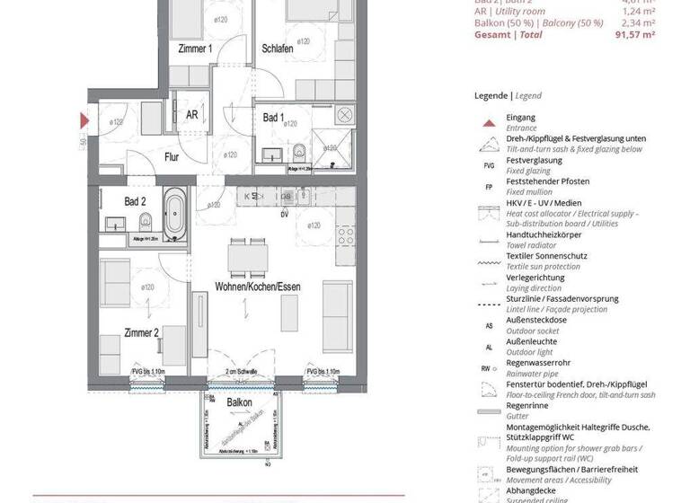 Wohnung zum Kauf 665.700 € 4 Zimmer 91,6 m² 1. Geschoss Harzer Straße 45 Neukölln Berlin 12059