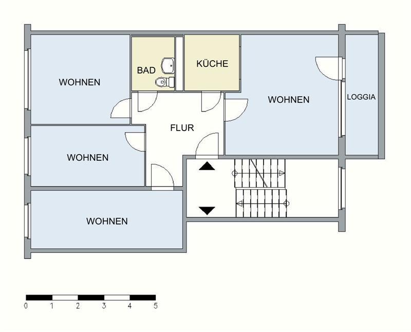 Wohnung zur Miete 318 € 4 Zimmer 75,9 m²<br/>Wohnfläche 6.<br/>Geschoss Rühlower Straße 3 Industrieviertel Neubrandenburg 17034