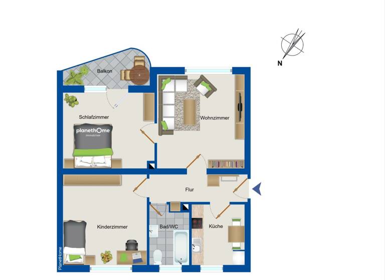 Wohnung zum Kauf 129.000 € 3 Zimmer 64 m²<br/>Wohnfläche EG<br/>Geschoss Feucht Feucht 90537