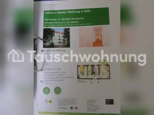 Wohnung zur Miete Tauschwohnung 400 € 2 Zimmer 49 m² 2. Geschoss Damaschkestraße Halle (Saale) 06130