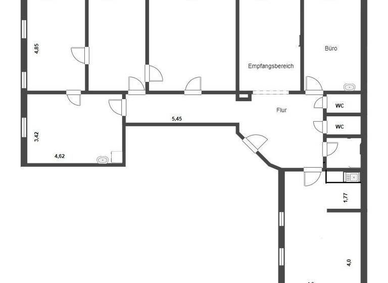 Praxis zur Miete 950 € 144,5 m² Bürofläche Marktplatz 11 Sömmerda 99610