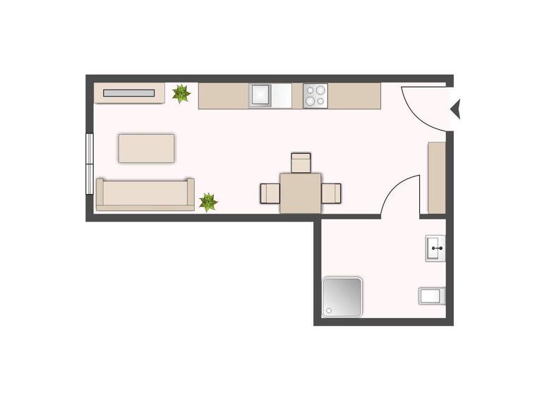 Studio zur Miete 421 € 1 Zimmer 30 m² Geschoss 1/3 frei ab sofort Steinbecker Weg 38 Elmenhorst Elmenhorst/Lichtenhagen 18107