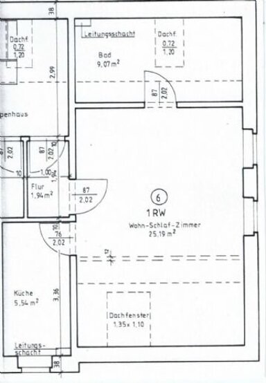 Wohnung zur Miete 210 € 1 Zimmer 36,3 m² Bielstraße 15 Niederplanitz Zwickau 08062