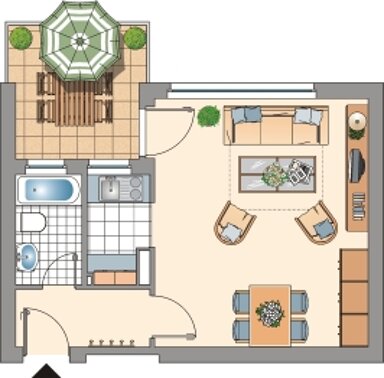 Wohnung zur Miete 425 € 1 Zimmer 31 m² 4. Geschoss frei ab 18.11.2024 Graf-Galen-Straße 1C Kessenich Bonn 53129