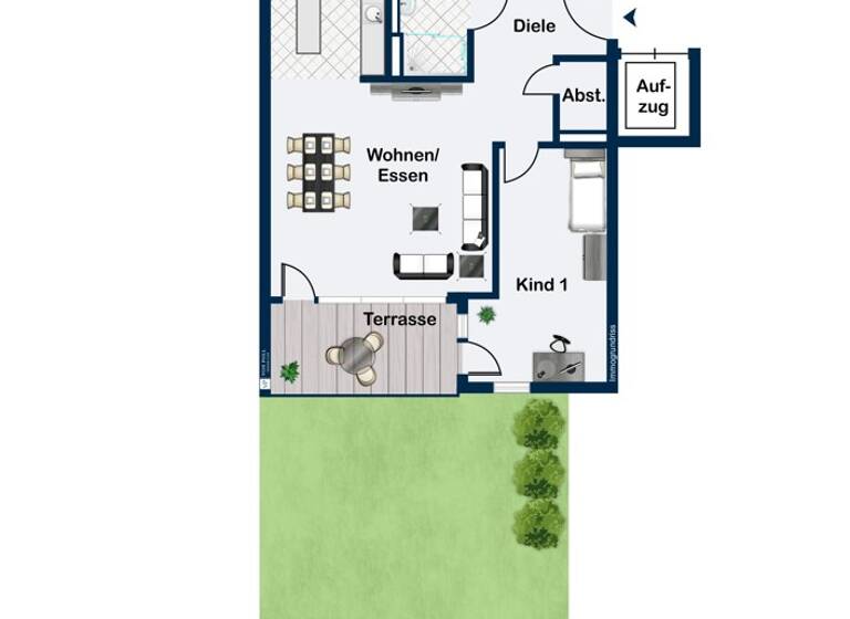 Wohnung zum Kauf provisionsfrei 545.500 € 3,5 Zimmer 85,9 m²<br/>Wohnfläche EG<br/>Geschoss Aldingen Remseck am Neckar / Aldingen 71686