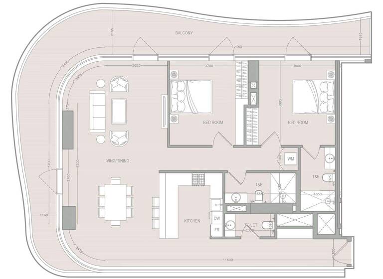 Wohnung zum Kauf provisionsfrei 877.297 € 3 Zimmer 172,9 m² Dubai 00000