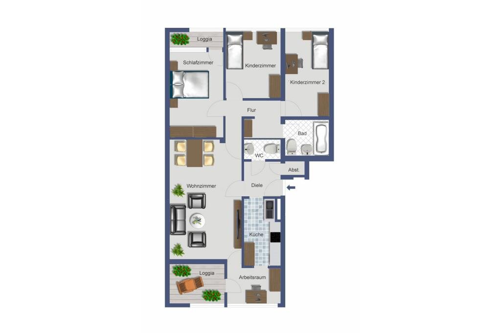 Wohnung zum Kauf provisionsfrei 305.500 € 4 Zimmer 93 m²<br/>Wohnfläche 1.<br/>Geschoss Niehl Köln 50735