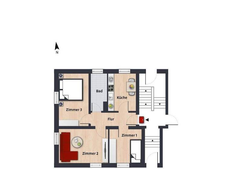 Studio zur Miete 170 € 1 Zimmer 20 m² EG frei ab 01.04.2026 Immermannhof 6 Innenstadt Wolfsburg 38440