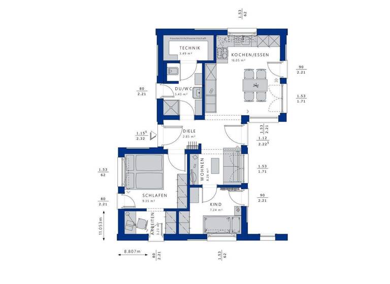Haus zum Kauf 439.000 € 4 Zimmer 56 m² 400 m² Grundstück Bloherfelde Oldenburg 26131