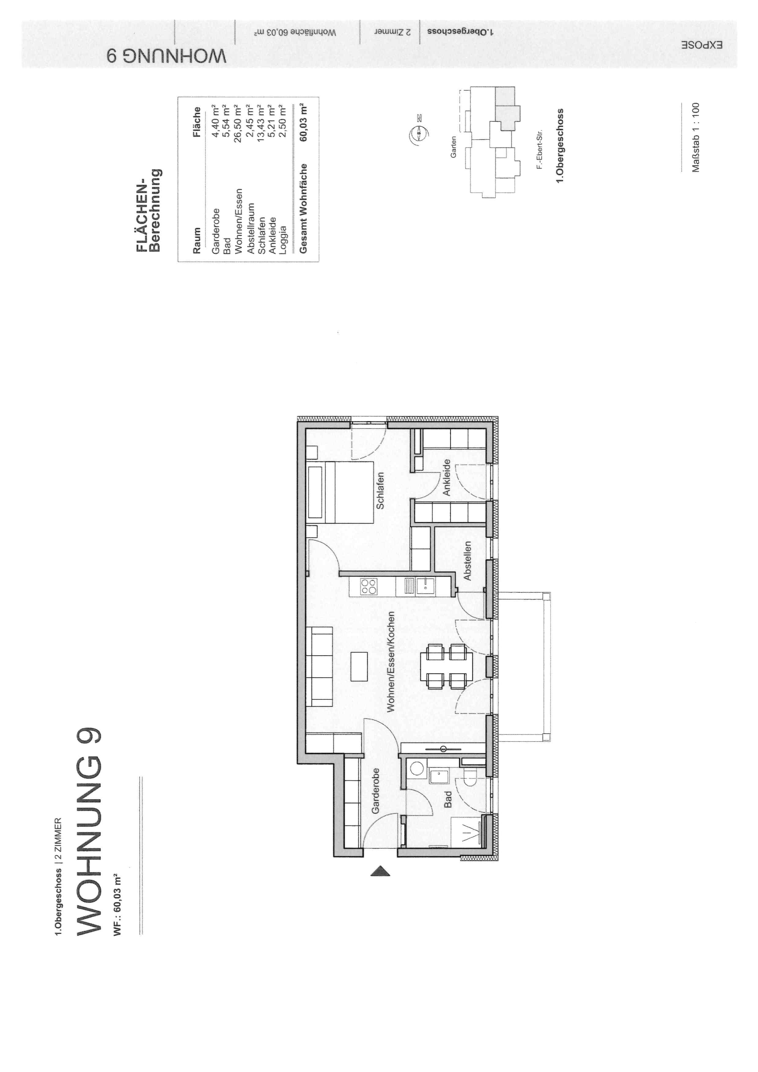 Wohnung zum Kauf 265.481 € 2 Zimmer 60 m²<br/>Wohnfläche 2.<br/>Geschoss 01.12.2024<br/>Verfügbarkeit Nordvorstadt Weimar 99423