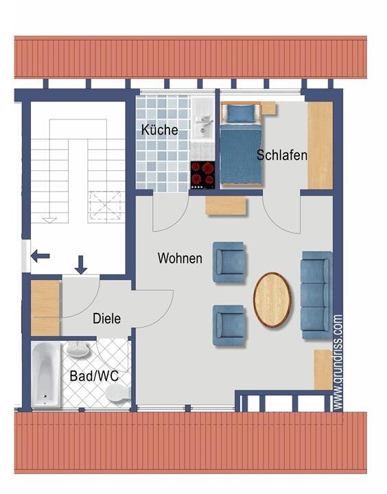 Wohnung zum Kauf 111.000 € 1,5 Zimmer 38 m²<br/>Wohnfläche 4.<br/>Geschoss Mögeldorf Nürnberg 90482