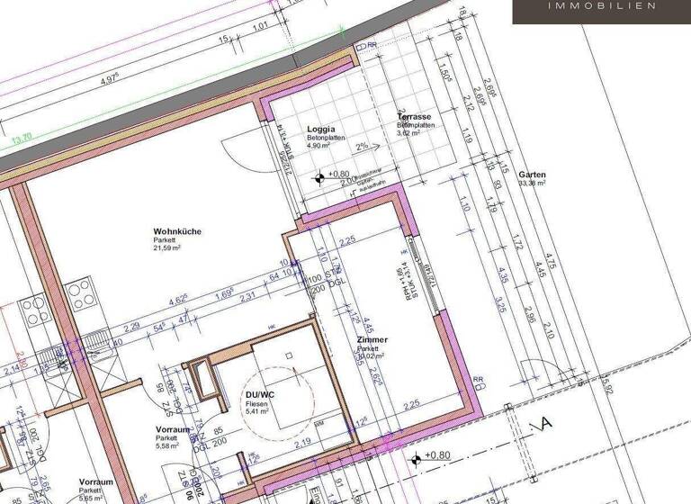 Wohnung zur Miete 693 € 2 Zimmer 42,6 m² EG Baden 2500