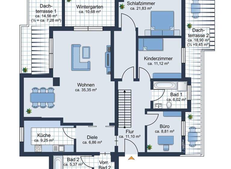 Wohnung zum Kauf 548.000 € 4 Zimmer 146,4 m² Königsbrunn 86343