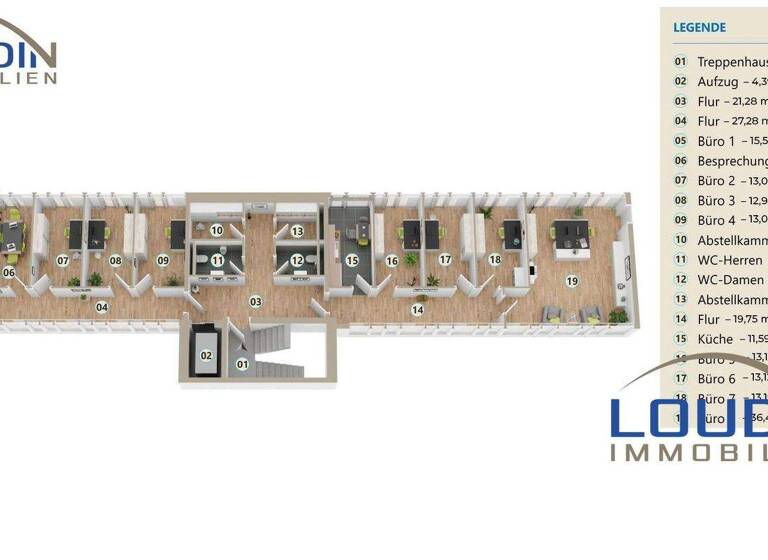 Bürofläche zur Miete 4.736 € 9 Zimmer 270,6 m² Bürofläche Brühl Freiburg im Breisgau 79106