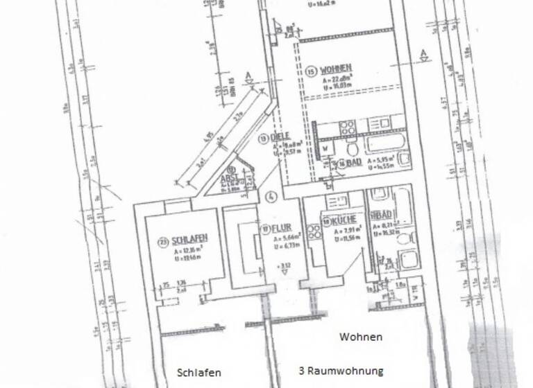 Wohnung zur Miete 480 € 3 Zimmer 78 m² 1. Geschoss Unteraltenburg 20 Merseburg 06217