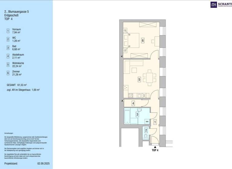 Büro zum Kauf 5.672 € 2 Zimmer Blumauergasse Wien 1020