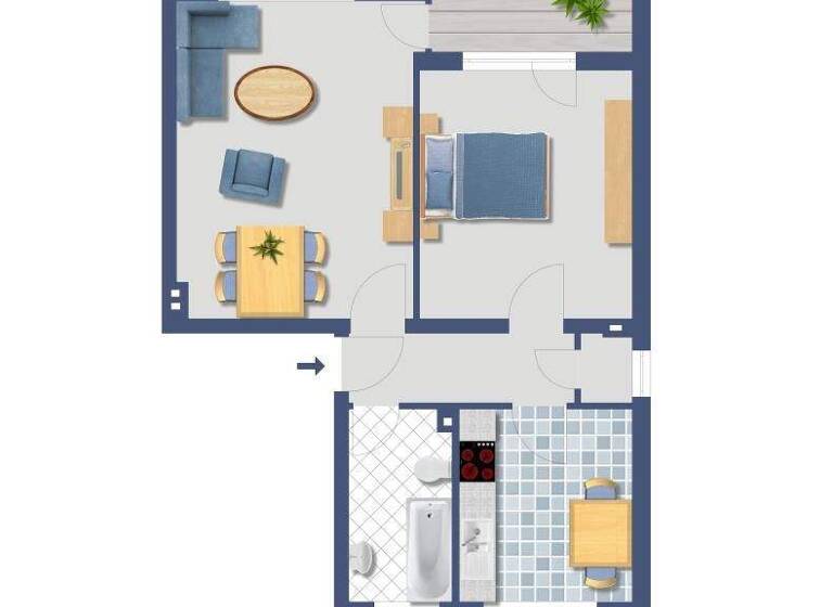 Wohnung zum Kauf provisionsfrei 199.200 € 2 Zimmer 57,1 m² 2. Geschoss Mintarder Weg 7 Unterrath Düsseldorf 40472