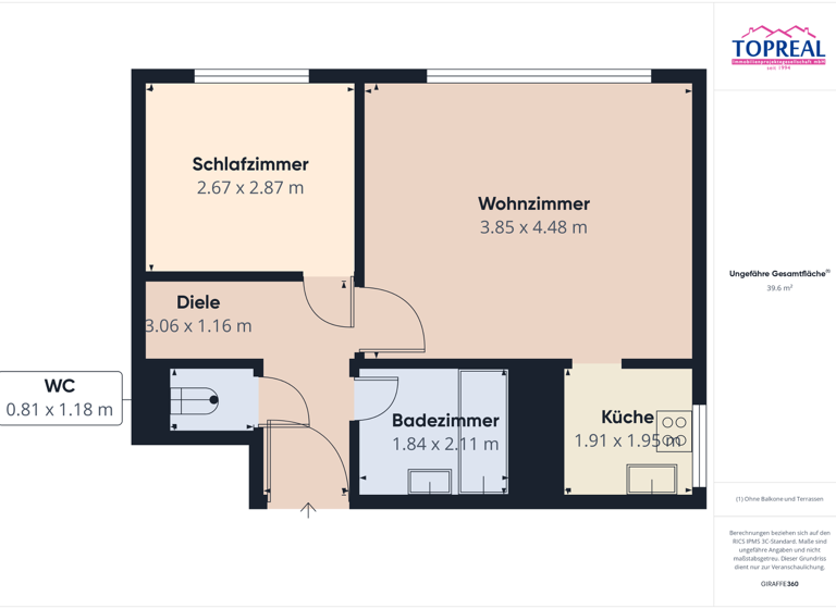 Wohnung zum Kauf 127.000 € 2 Zimmer 41 m² Traun 4050