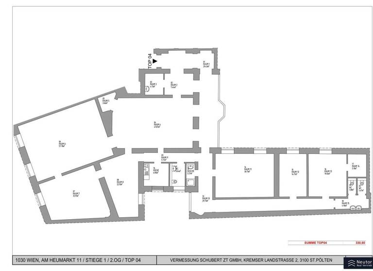 Büro zur Miete 20,01 € 7 Zimmer 330,6 m² Bürofläche Wien 1030