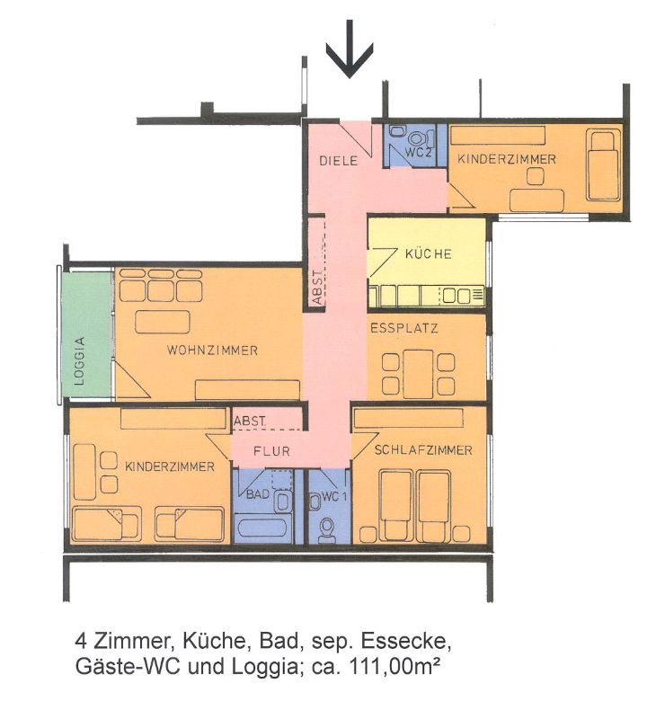 Wohnung zur Miete 680 € 4 Zimmer 111,2 m²<br/>Wohnfläche 4.<br/>Geschoss 01.02.2025<br/>Verfügbarkeit Heinrich-Plett-Straße 25 Brückenhof Kassel 34132