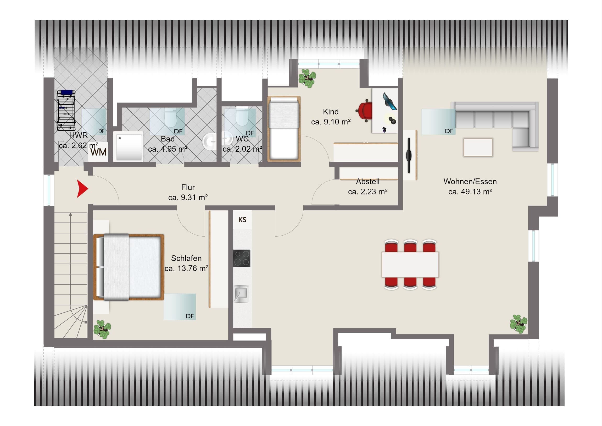 Wohnung zum Kauf 380.000 € 3,5 Zimmer 93,1 m²<br/>Wohnfläche ab sofort<br/>Verfügbarkeit Todtenweis Todtenweis 86447