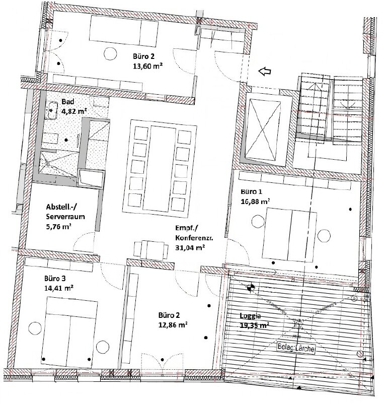 Bürofläche zur Miete 1.880 € 3 Zimmer Am Schießhaus 16 Wilsdruffer Vorstadt (Ostra-Allee) Dresden 01067