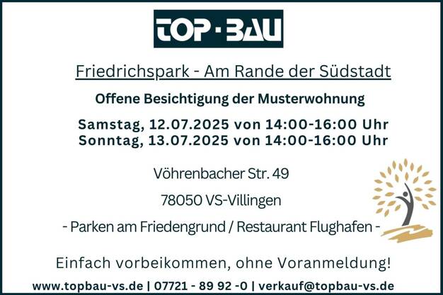 Wohnung zum Kauf - Erstbezug provisionsfrei 372.950 € 2 Zimmer 70,1 m² Vöhrenbacher Straße 47 Hubenloch Villingen-Schwenningen 78050