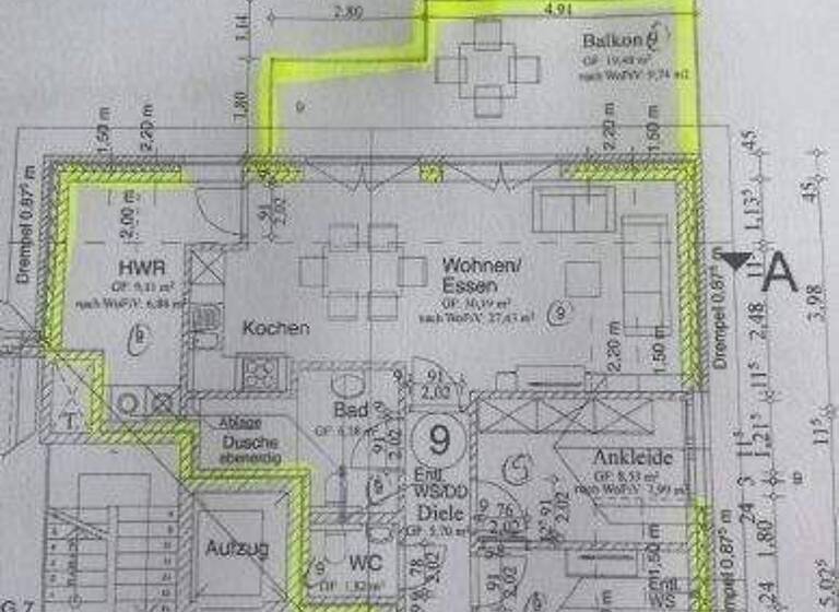 Wohnung zur Miete 800 € 3 Zimmer 77,5 m² 2. Geschoss frei ab sofort Ostereschweg 5 Haren Haren (Ems) 49733