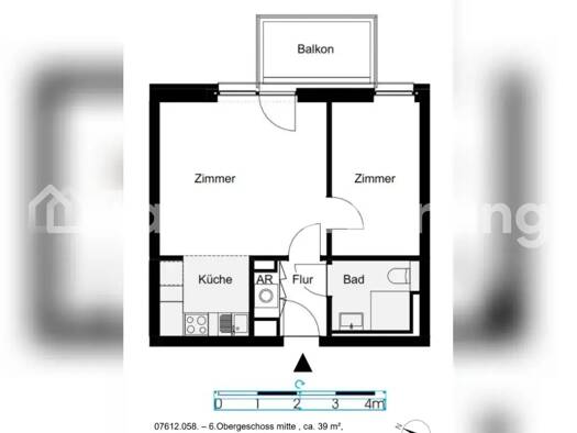 Wohnung zur Miete Tauschwohnung 278 € 1,5 Zimmer 38 m² Alsterdorf Hamburg 22335