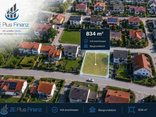 Grundstück zum Kauf 834 m² Grundstück Baugenehmigung vorhanden frei ab sofort Wettstetten 85139