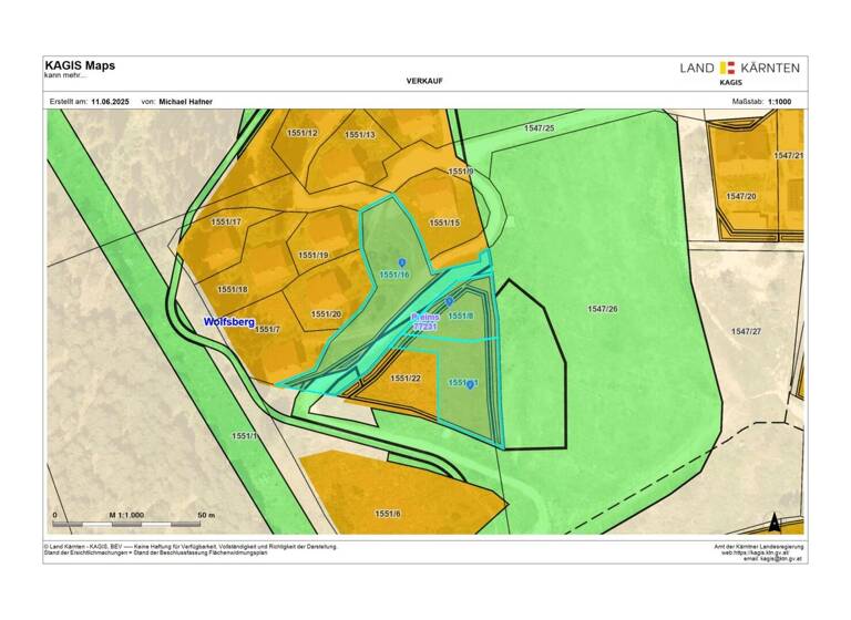 Grundstück zum Kauf 1.076.400 € 2.691 m² Grundstück Wolfsberg 9462