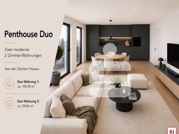 Penthouse zum Kauf provisionsfrei 887.500 € 4 Zimmer 164 m² nähe Spitalhofstraße Haidenhof-Nord Passau 94032