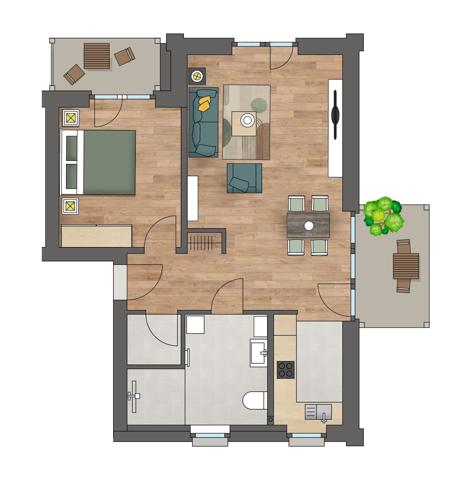 Wohnung zum Kauf provisionsfrei 299.900 € 2 Zimmer 71,7 m²<br/>Wohnfläche 1.<br/>Geschoss ab sofort<br/>Verfügbarkeit An der Surheide 1 C Fischerhude Ottersberg 28870