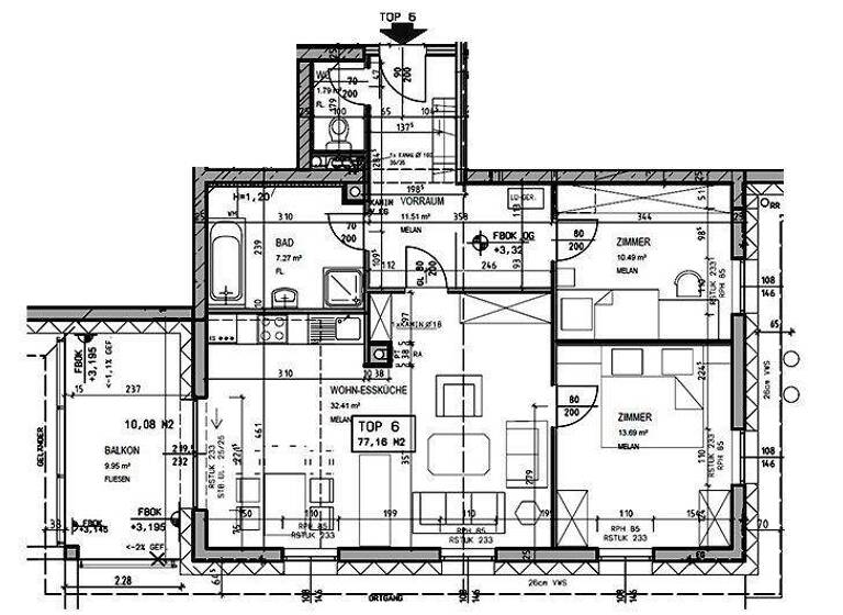 Wohnung zur Miete 911 € 77,4 m² Liebnitz 37/6 Raabs/Th. 3820