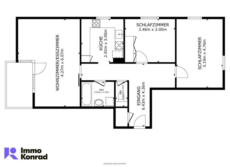 Wohnung zum Kauf 270.000 € 3 Zimmer 76,4 m² 1. Geschoss Am Raun 26 Imst 6460