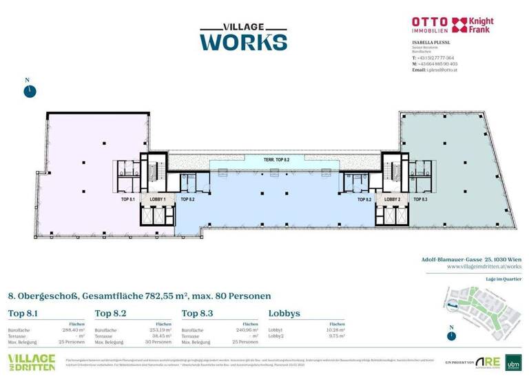Bürofläche zur Miete 19,90 € 253,2 m² Bürofläche Wien / Landstraße 1030