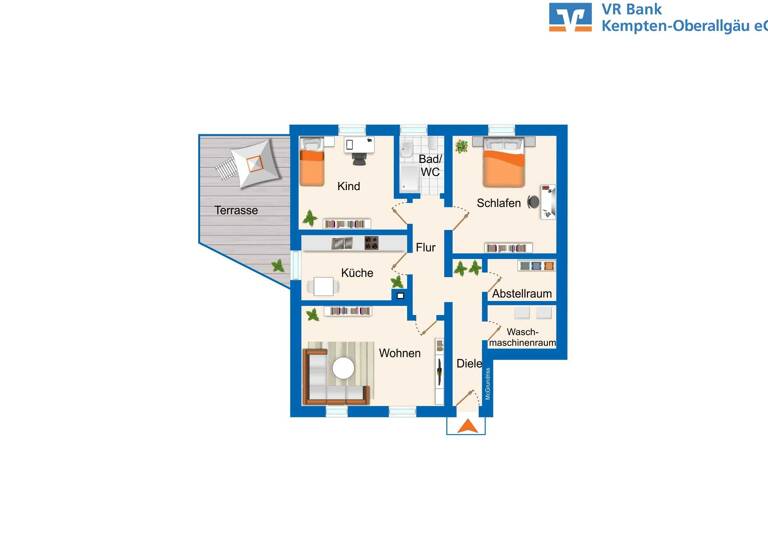 Wohnung zum Kauf 220.000 € 3 Zimmer 80 m²<br/>Wohnfläche ab sofort<br/>Verfügbarkeit Buchenberg Buchenberg 87474