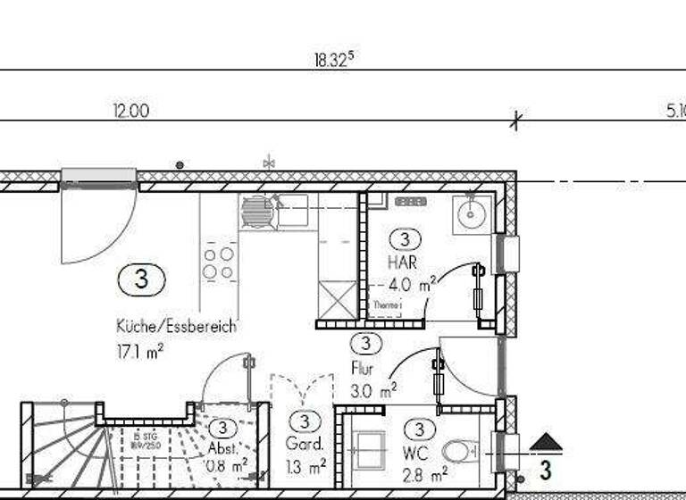 Reihenendhaus zur Miete - Erstbezug 2.860 € 5 Zimmer 130 m² 371 m² Grundstück frei ab sofort Gussau 97b Volksdorf Hamburg 22359