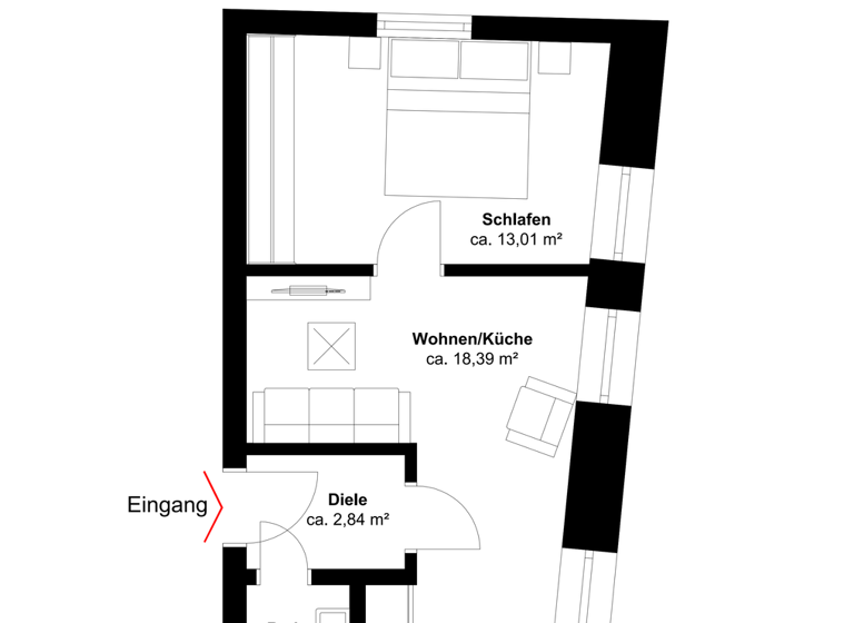 Wohnung zum Kauf 229.018 € 2 Zimmer 38 m² frei ab 01.10.2026 Altstadt Stralsund 18439