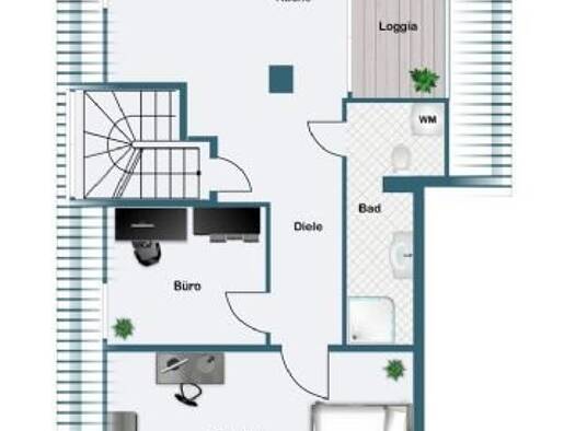 Studio zur Miete 700 € 2,5 Zimmer 55 m² 2. Geschoss frei ab 01.05.2026 Kraftsteiner Str. 15 Cadolzburg 90556