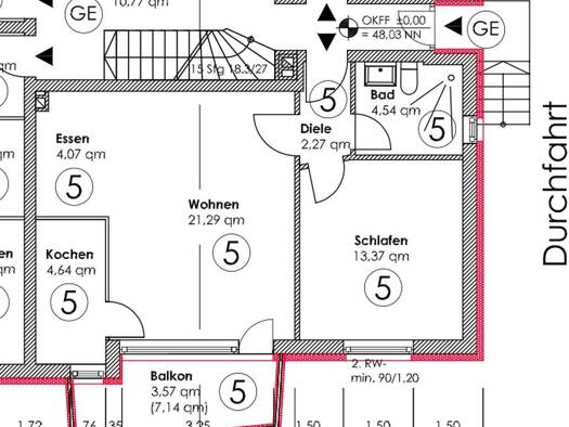 Wohnung zur Miete 600 € 2 Zimmer 57 m² EG frei ab 15.04.2026 Gerresheimer Straße 104 Hilden 40721