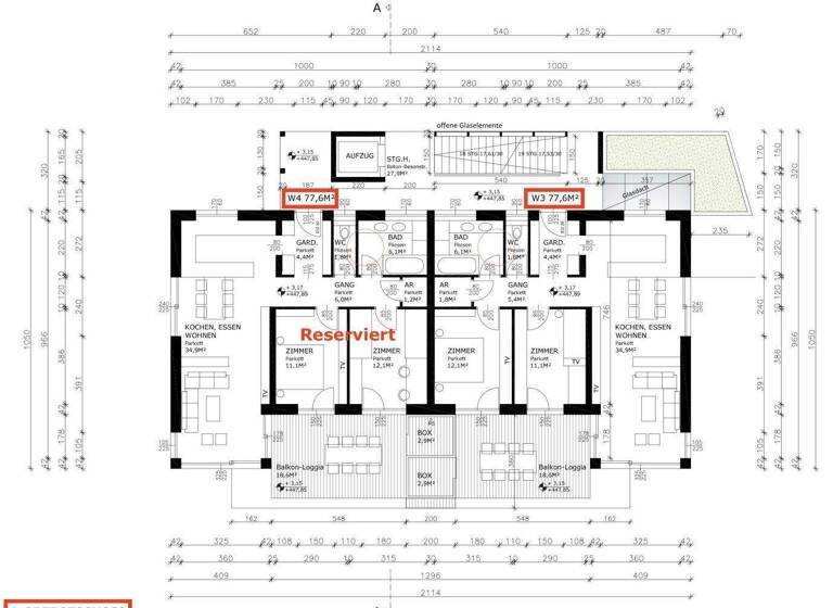 Wohnung zum Kauf - Erstbezug 390.000 € 3 Zimmer 77,6 m² 1. Geschoss Viktring Klagenfurt am Wörthersee 9073