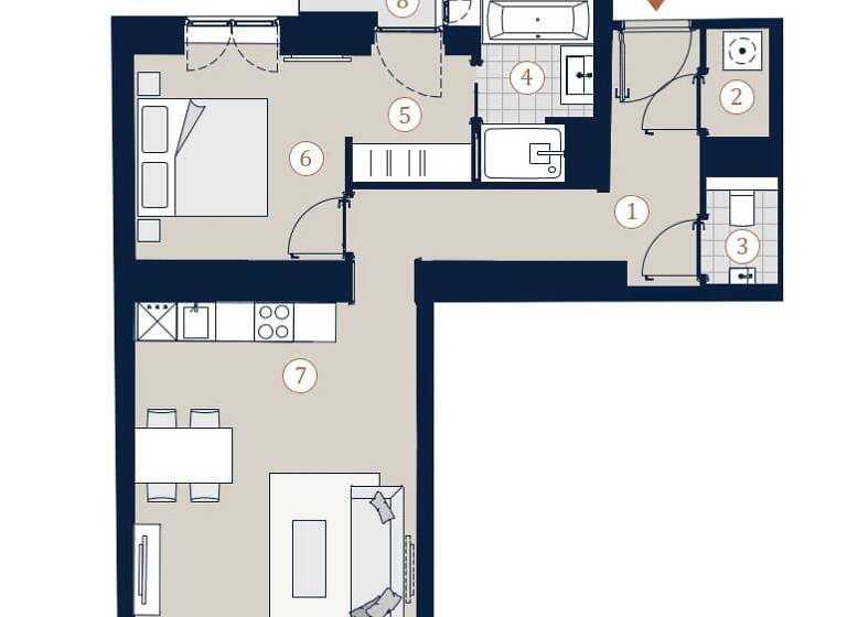 Wohnung zum Kauf 479.000 € 2 Zimmer 55 m² 2. Geschoss Tendlergasse 3 Wien 1090